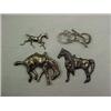 Image 1 : FOUR STERLING SILVER HORSE PINS - 2-1/2" WI