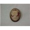 Image 1 : GOLD FILLED FILIGREE CAMEO PIN - 1-1/4" LON