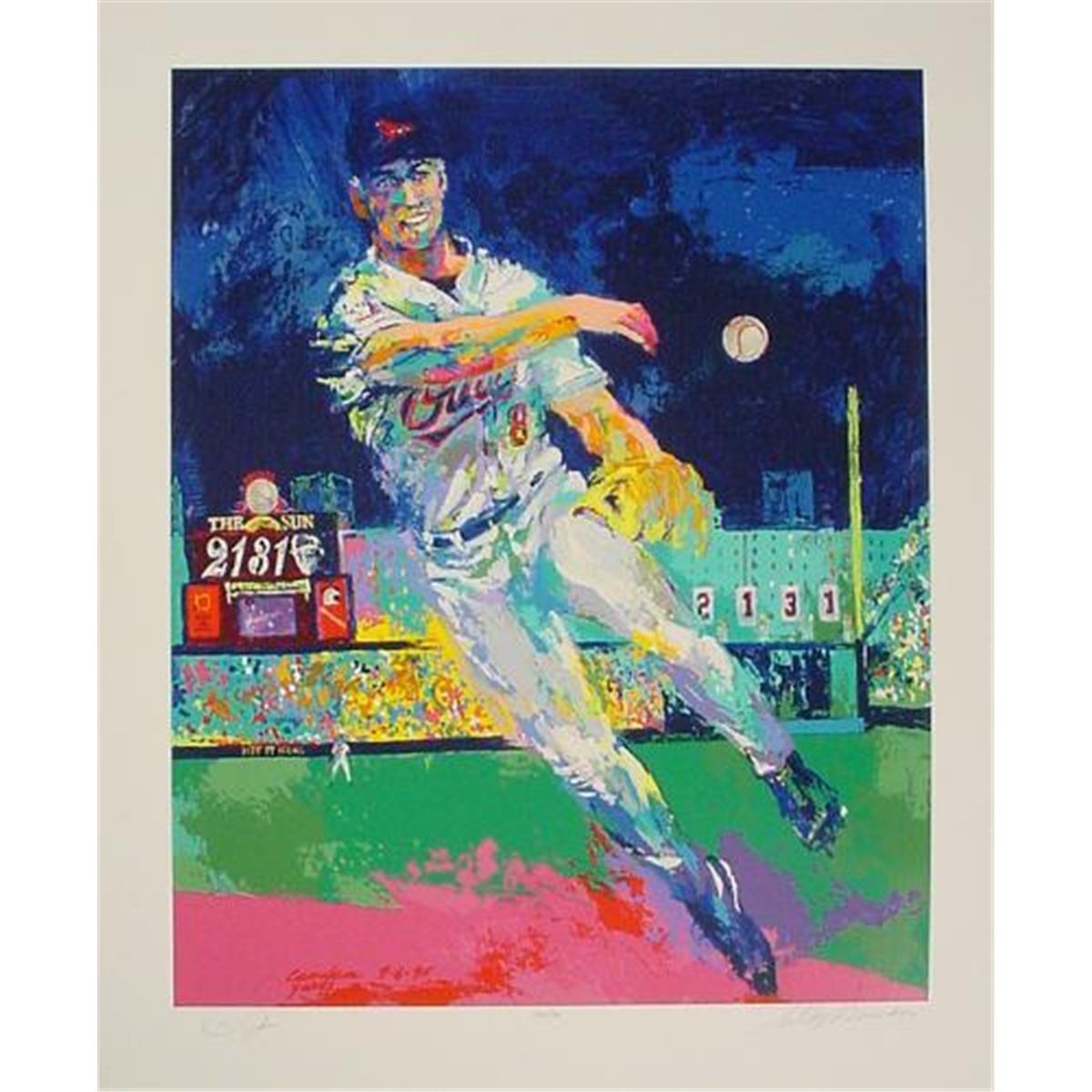 CAL RIPKEN JR. Double Signed LeRoy Neiman LE Art Print