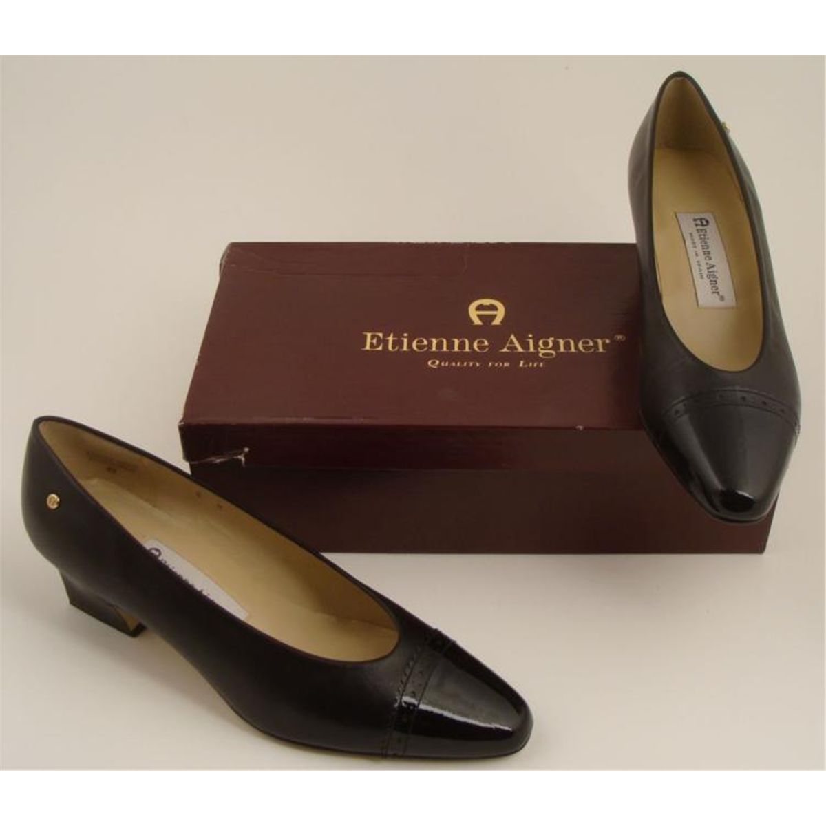 Etienne Aigner Black Leather Pump Ladies Shoes Spain 8M