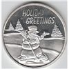 Image 1 : .999 FINE SILVER 1 OUNCE ROUND HOLIDAY GREETINGS