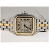 Image 1 : Cartier Midsize 18k and SS Panthere. 1 Row of Gold.