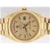 Image 1 : Rolex Mens 18k Gold President. Hash Dial.