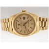 Image 2 : Rolex Mens 18k Gold President. Hash Dial.