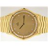Image 1 : Ebel Mens 18k Gold Wave. Orig Diamond Dial/Bezel.