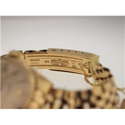 Rolex Ladies 18k Gold Datejust. Hash Dial.