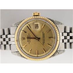 Rolex Mens 14k and SS Datejust. Vintage.