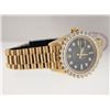 Image 2 : Rolex Ladies 18k President. Quickset. Diamond Dial/ Bezel.