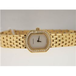 Tiffany & Co Ladies 18k Gold Diamond Watch. PAPERS.
