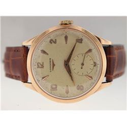 Longines Mens Rose Gold Vintage Watch.
