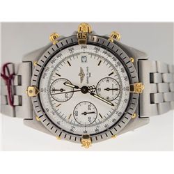 Breitling Mens 18k Gold and SS Chronograph.