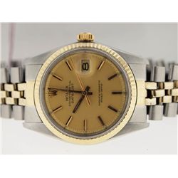 Rolex Mens 14k and SS Datejust. Vintage.