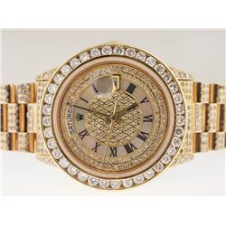 Rolex Mens 18k President. Super President Diamonds.