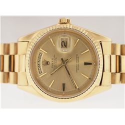 Rolex Mens 18k Gold President. BOX.