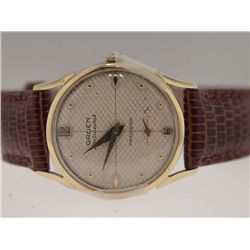 Gruen Mens 14k Continental Precision. Vintage.
