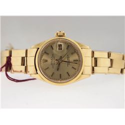 Rolex Ladies 18k Gold Datejust. Vintage.