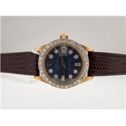 Rolex Ladies 18k Gold Datejust. Diamond Dial/Bezel.