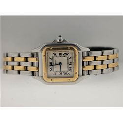 Cartier Ladies 18k and SS Panthere. 2 Rows.