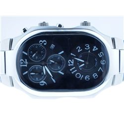 Philip Stein Mens SS Two Time Zone Chronograph.