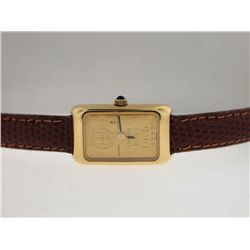 Corum Ladies 24k Gold Ingot Watch. Leather Strap.