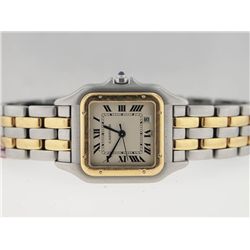 Cartier Midsize 18k and SS Panthere. 2 Rows of Gold.