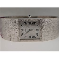 Piaget Mens 18k Whire Gold Dress Watch.