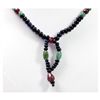 Image 2 : Natural 101.22 ctw Emerald, Ruby & Sapphire Bead Necklace
