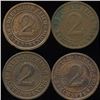 Image 2 : 1924 Germany 2pf VF/XF 4Pcs. (COI-9808)