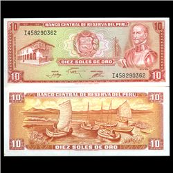 1976 Peru 10 Soles Crisp Uncirculated Note (CUR-05938)