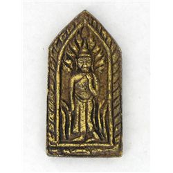 Vintage Thai Composite Amulet 1990s Standing Buddha (ANT-1193)