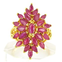 4ct Natural Ruby Ladies Gold Vermeil Ring (JEW-1487) (JEW-1487)