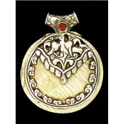 255ct Vintage Tibet Silver Shell Pendant (ANT-1573)