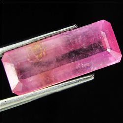 7.6ct Emerald Cut Bi-Color Sapphire Tanzania (GEM-35243)