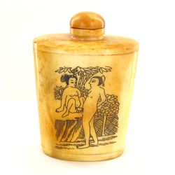 Kamasutra Chinese Bone Snuff Bottle (CLB-946)