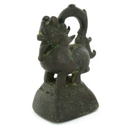 Fu Dog Opium Weight Early 1900s Bronze (ANT-1979)