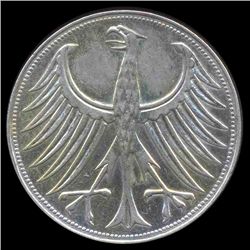 1957F Germany Silver 5 Mark Hi Grade (COI-8496)