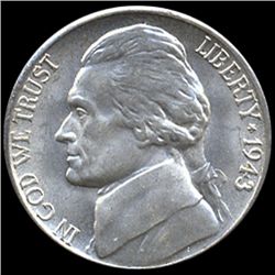 1943S Jefferson 5c MS65+ w/ Full Steps (COI-7832)