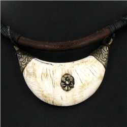 Tibet Bone Nickel Bead Choker Necklace (JEW-3207)