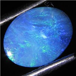 1.18ct Australian Black Opal Doublet Full Fire (GEM-35805)