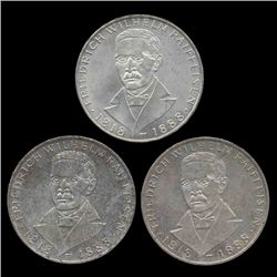 1968 Germany Silver 5 Mark BU Lot of 3 (COI-8503)