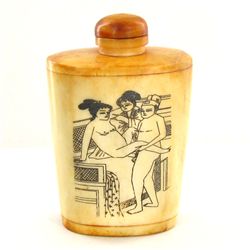 Kamasutra Chinese Bone Snuff Bottle (CLB-942)