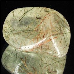 65.35ct Tourmaline Rutilated Quartz Freeform Cabochon (GEM-33894)
