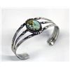 Image 2 : Navajo Sterling Turquoise Bracelet Hallmark AGR