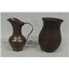 Image 1 : Hand-Tooled Copper Vase and Pitcher