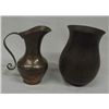 Image 2 : Hand-Tooled Copper Vase and Pitcher