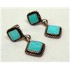 Image 1 : Turquoise Sterling Drop Earrings