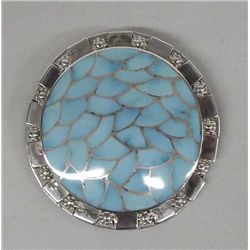 Zuni Sterling Turquoise Pin/Pendant by Haloo