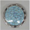 Image 1 : Zuni Sterling Turquoise Pin/Pendant by Haloo