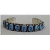 Image 2 : Silver Turquoise Bracelet Hallmark ''MB''