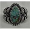 Image 2 : Large Silver Turquoise Bracelet, Signed